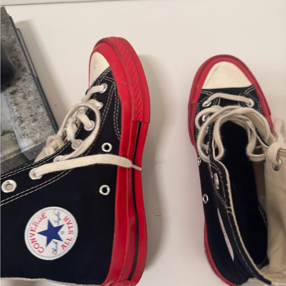 COMME des GARCONS PLAY Converse Red Sole high top women’s 6 - Picture 9 of 14